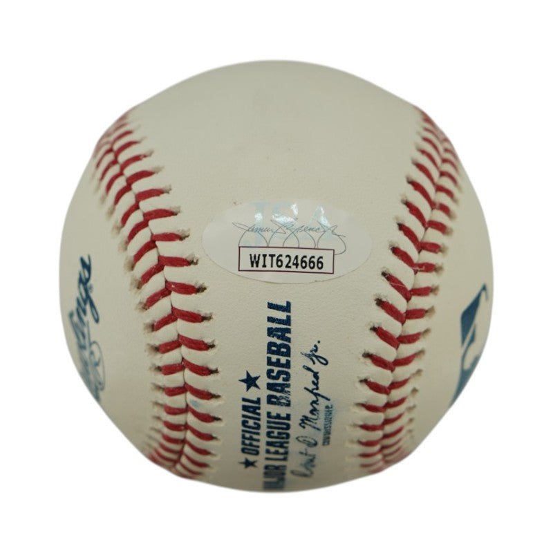 Wade Boggs Red Sox Yankees Rays Autographed Inscribed OMLB Baseball JSA Holo