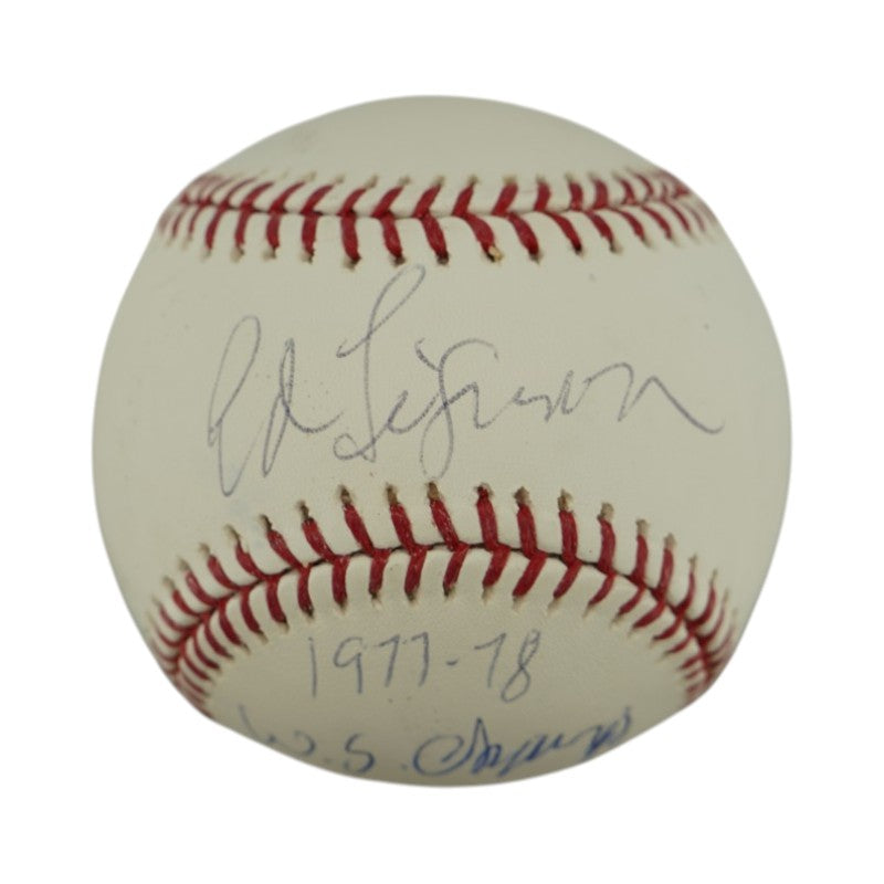 Cliff Johnson New York Yankees Autographed Inscribed OMLB Baseball Steiner Holo