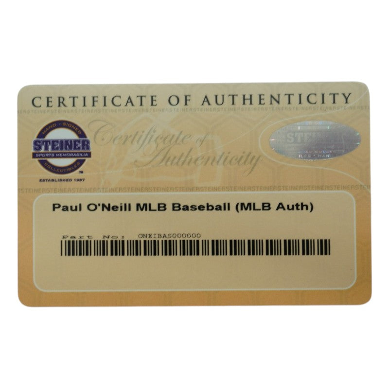 Paul O'Neill New York Yankees Autographed OMLB Baseball Steiner COA/MLB AUTH
