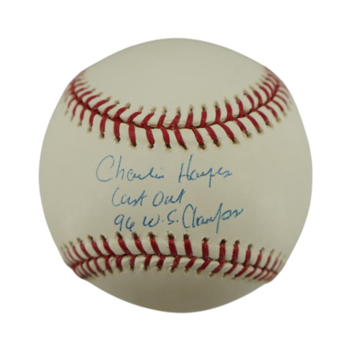 Charlie Hayes New York Yankees Autographed Inscribed OMLB Baseball Steiner Holo/MLB AUTH