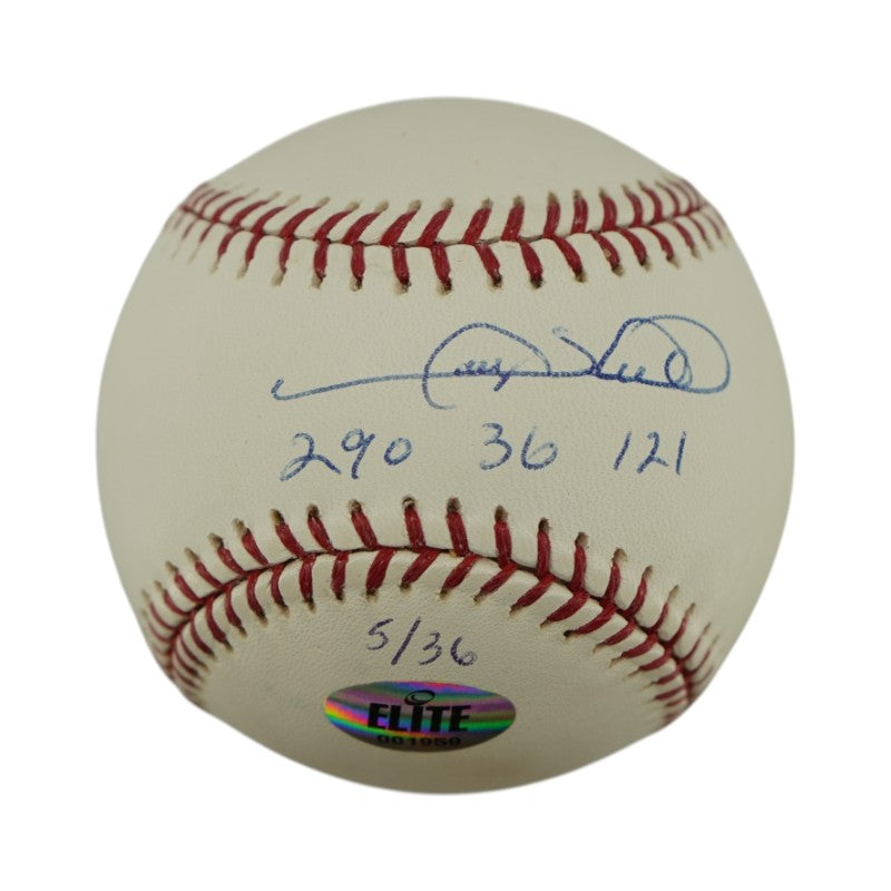Gary Sheffield New York Yankees Autographed Inscribed OMLB Baseball LE 5/36 Sheff COA
