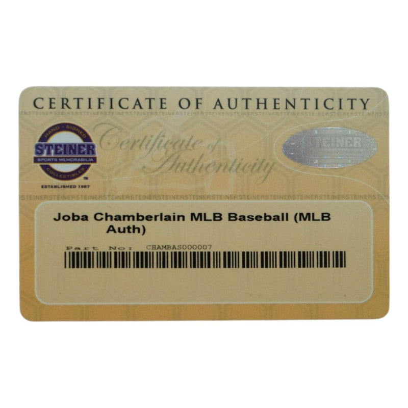 Joba Chamberlin New York Yankees Autographed OMLB Baseball Steiner COA/MLB AUTH