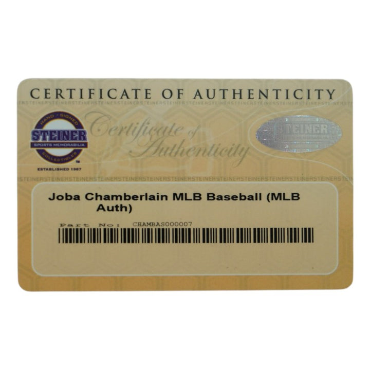 Joba Chamberlin New York Yankees Autographed OMLB Baseball Steiner COA/MLB AUTH