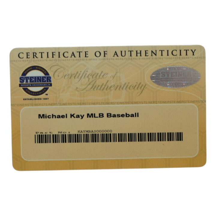 Michael Kay New York Yankees Autographed OMLB Baseball Steiner COA