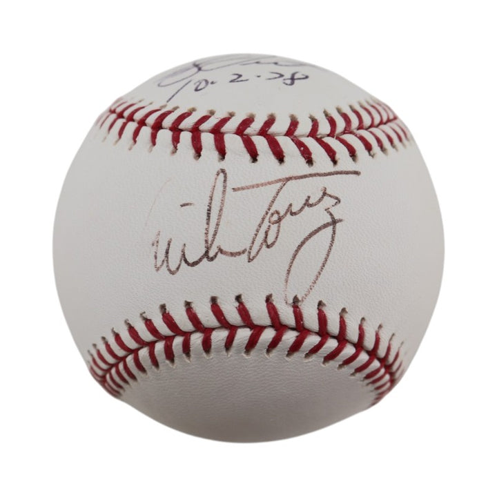 Bucky Dent Mike Torrez Yankees Dual Signed Inscribed OMLB Baseball JSA COA