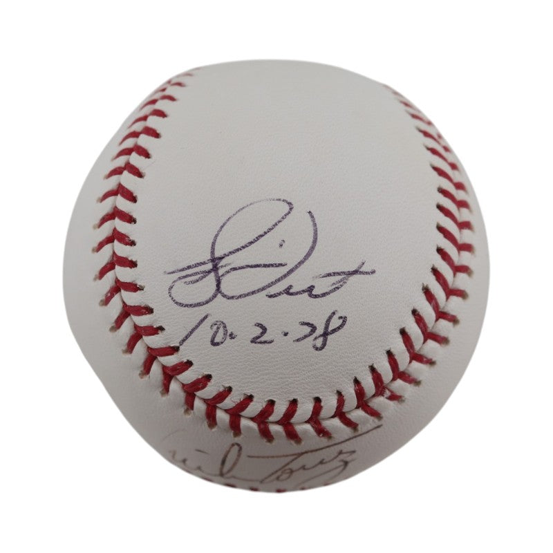 Bucky Dent Mike Torrez Yankees Dual Signed Inscribed OMLB Baseball JSA COA