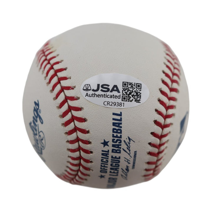 Roy White New York Yankees Autographed OMLB Baseball JSA  COA
