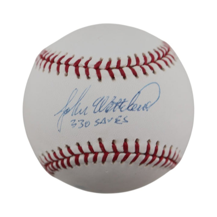 John Wetteland Yankees Rangers Autographed Inscribed OMLB Baseball JSA COA