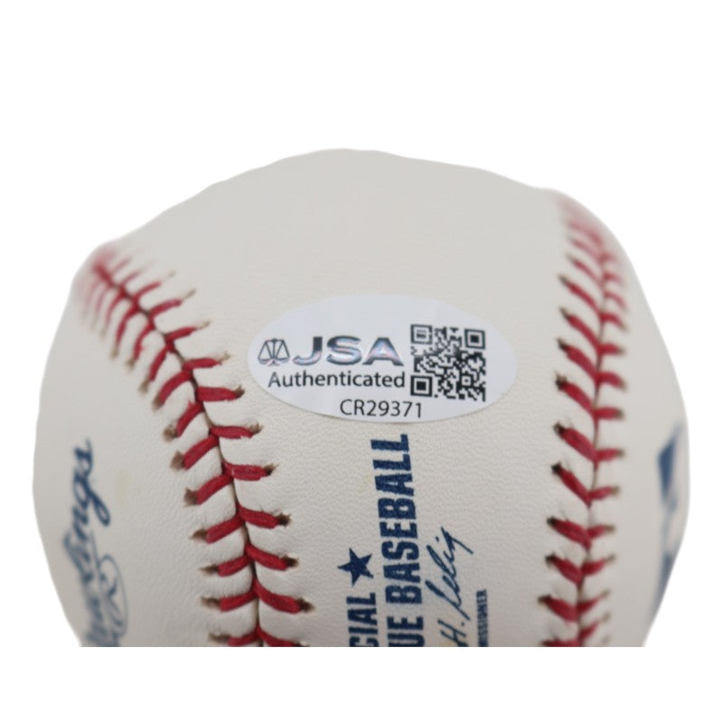 John Wetteland Yankees Rangers Autographed Inscribed OMLB Baseball JSA COA