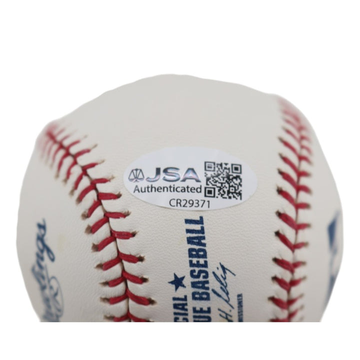 John Wetteland Yankees Rangers Autographed Inscribed OMLB Baseball JSA COA