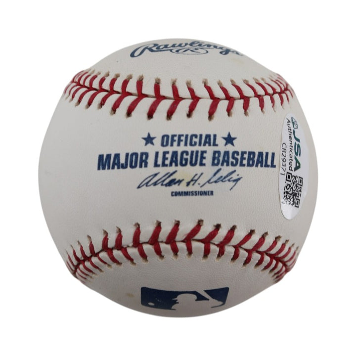 John Wetteland Yankees Rangers Autographed Inscribed OMLB Baseball JSA COA