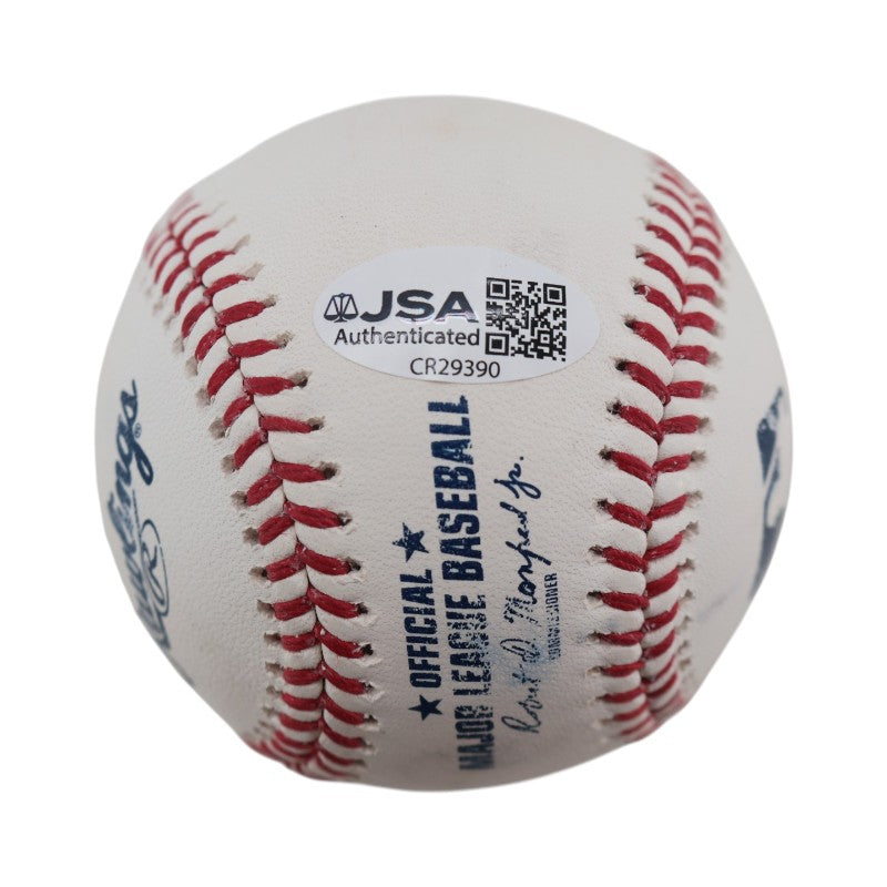 Mark Messier New York Rangers Autographed Inscribed OMLB Baseball JSA COA