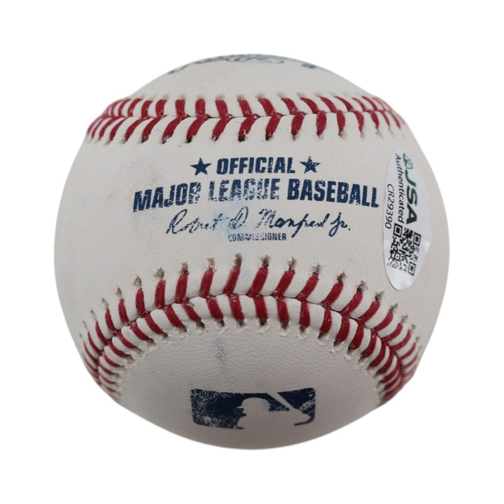 Mark Messier New York Rangers Autographed Inscribed OMLB Baseball JSA COA
