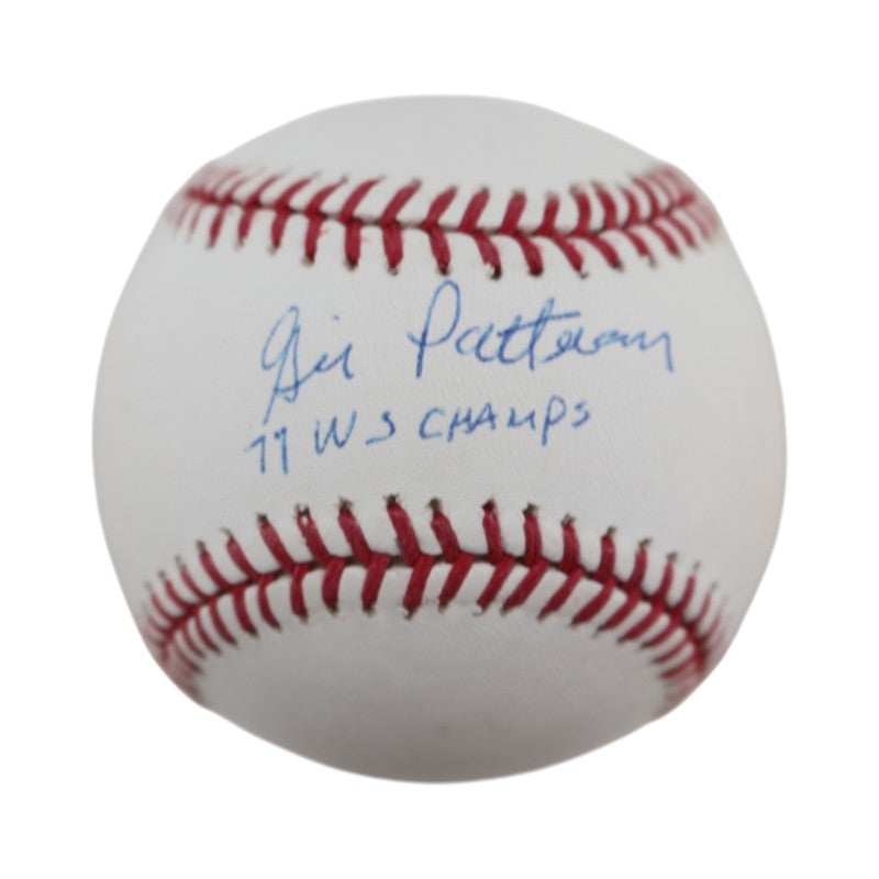 Gil Patterson New York Yankees Autographed Inscribed OMLB Baseball JSA COA
