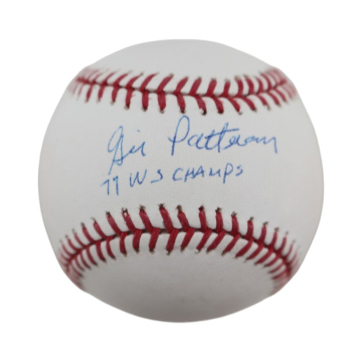 Gil Patterson New York Yankees Autographed Inscribed OMLB Baseball JSA COA