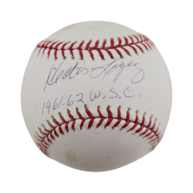 Hector Lopez New York Yankees Autographed Inscribed OMLB Baseball JSA COA 