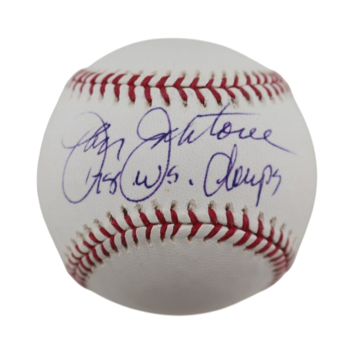 Jay Johnstone New York Yankees Autographed Inscribed OMLB Baseball JSA COA