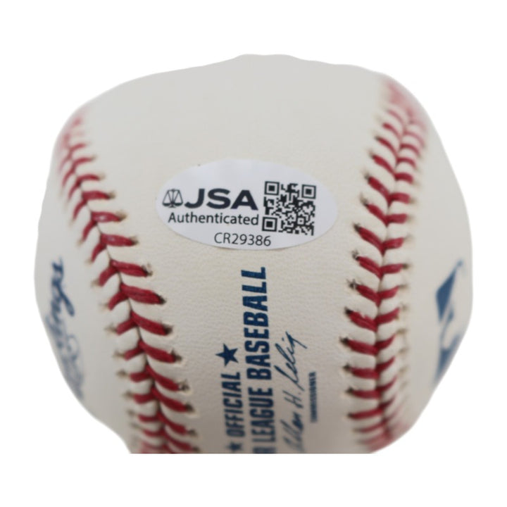 Jay Johnstone New York Yankees Autographed Inscribed OMLB Baseball JSA COA