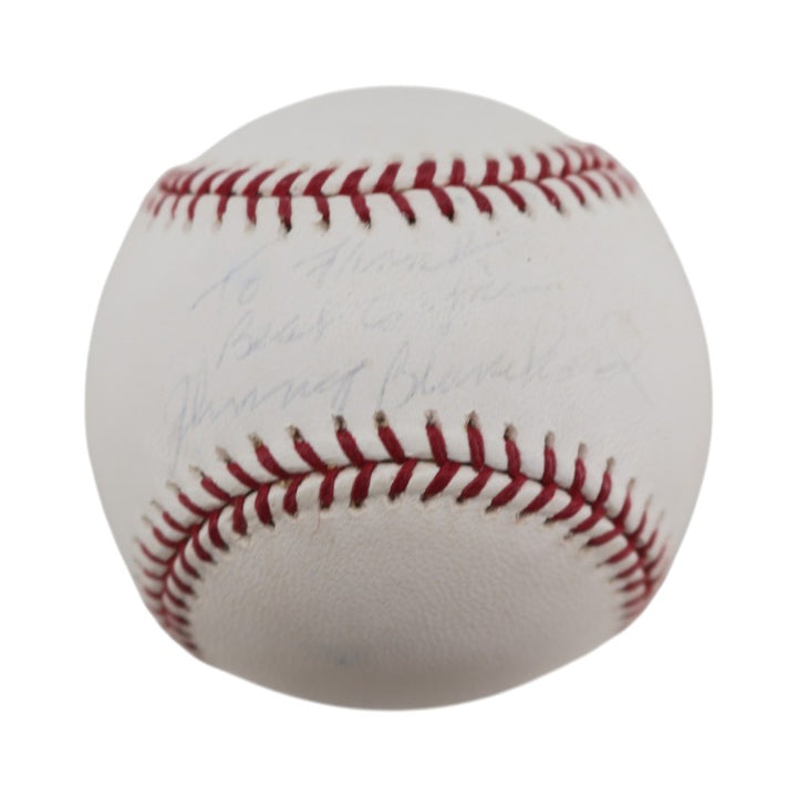 Johnny Blanchard New York Yankees Autographed Personalized OMLB Baseball JSA COA
