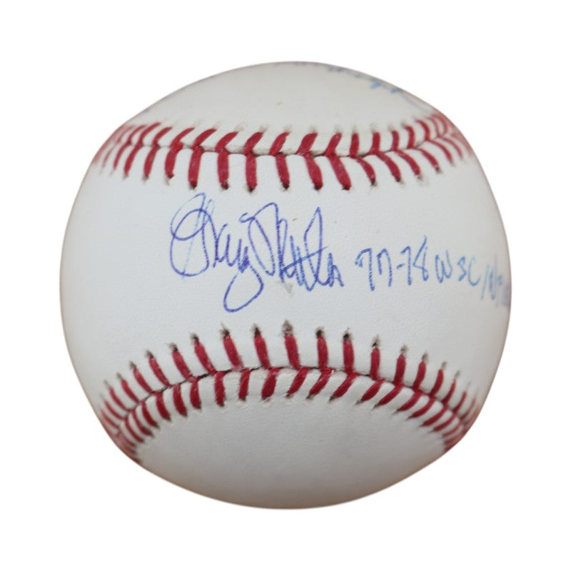 Nettles Randolph Dent Chambliss Yankees Mutli Signed OMLB Baseball JSA COA