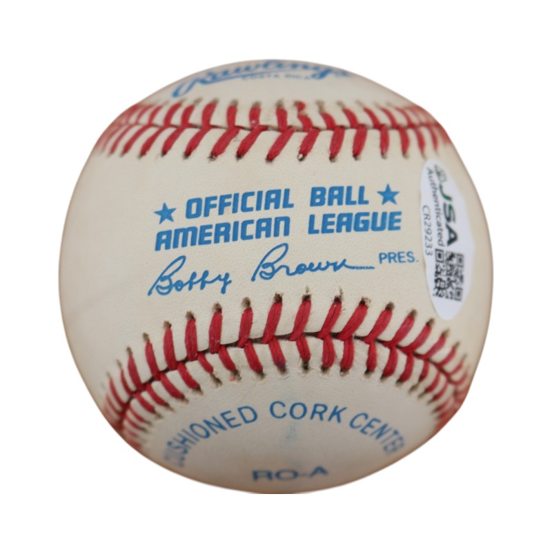 Frank Howard Washington Senators Autographed Inscribed OAL Baseball JSA COA
