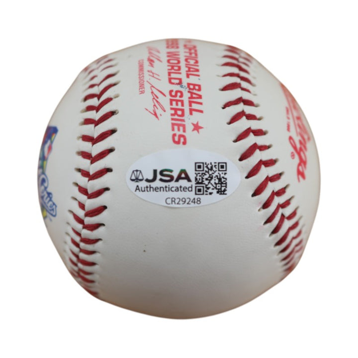 Pettitte Cone Nelson New York Yankees Multi Signed 98 World Series Logo Baseball JSA COA