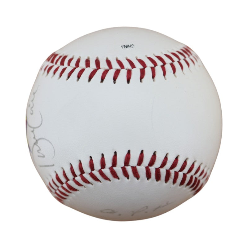 Pettitte Cone Nelson New York Yankees Multi Signed 98 World Series Logo Baseball JSA COA