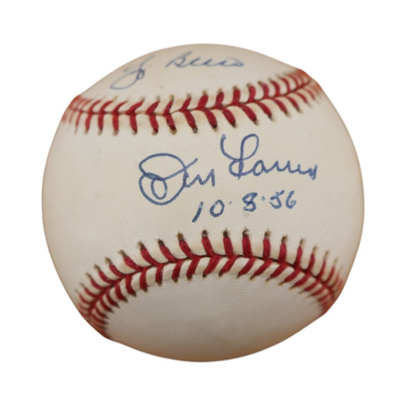 Yogi Berra Don Larsen Yankees Dual Signed Inscribed OAL Baseball JSA COA