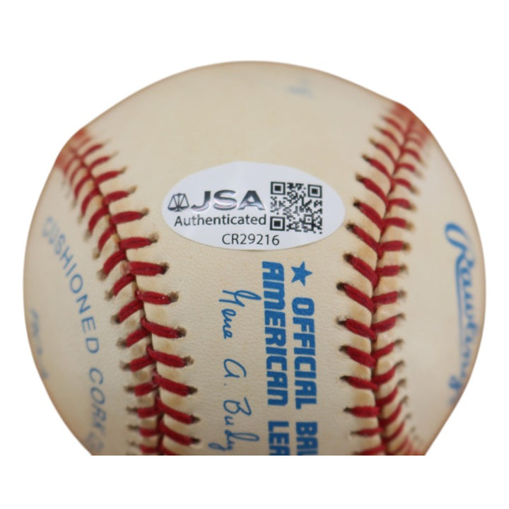 Yogi Berra Don Larsen Yankees Dual Signed Inscribed OAL Baseball JSA COA