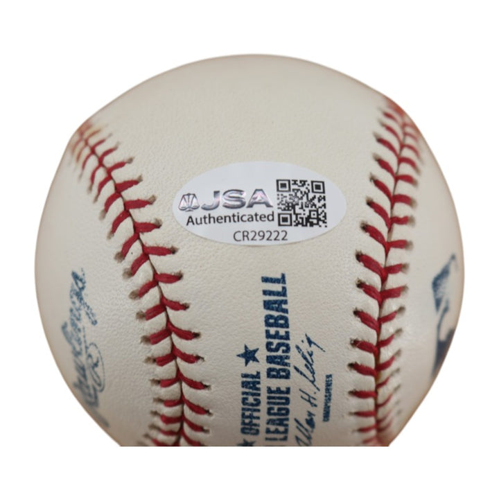 Joe Torre New York Yankees Autographed OMLB Baseball JSA  COA