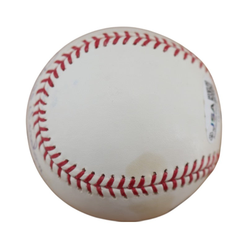 Bill Virdon New York Yankees Autographed Inscribed OMLB Baseball JSA COA