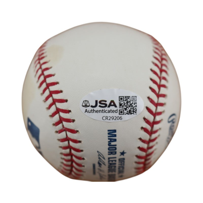 Bill Virdon New York Yankees Autographed Inscribed OMLB Baseball JSA COA