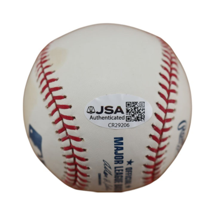 Bill Virdon New York Yankees Autographed Inscribed OMLB Baseball JSA COA