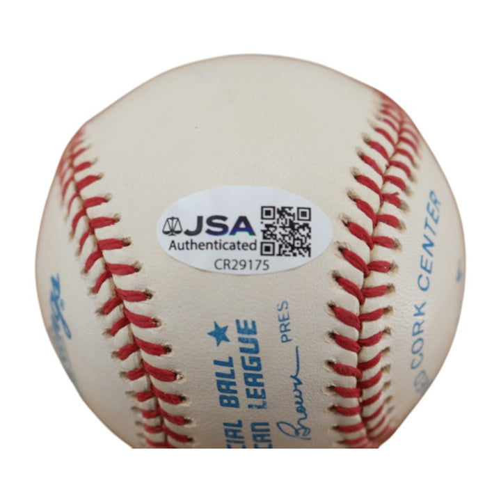 Mickey Rivers New York Yankees Autographed OAL Baseball JSA COA