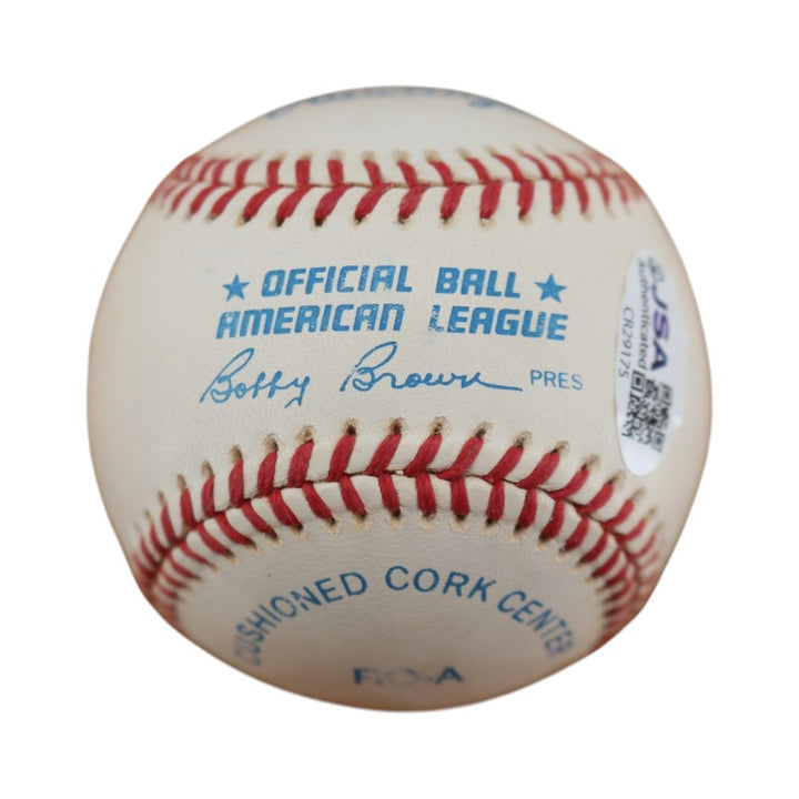 Mickey Rivers New York Yankees Autographed OAL Baseball JSA COA