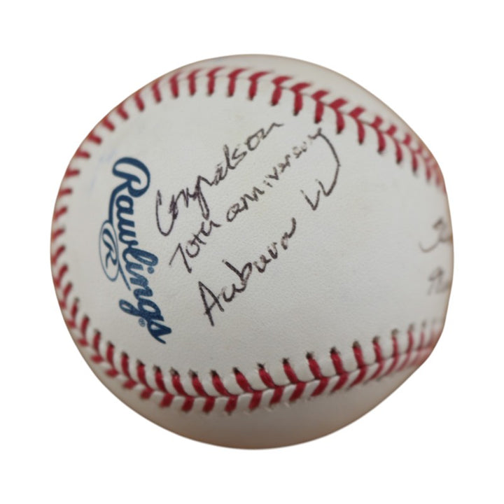 Homer Bush New York Yankees Autographed Inscribed OMLB Baseball JSA COA