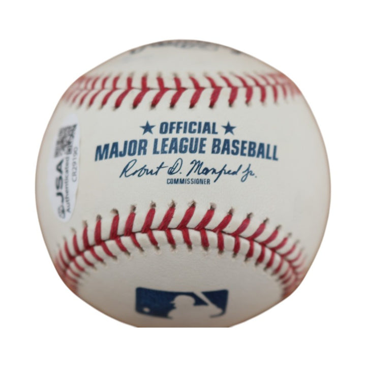 Homer Bush New York Yankees Autographed Inscribed OMLB Baseball JSA COA