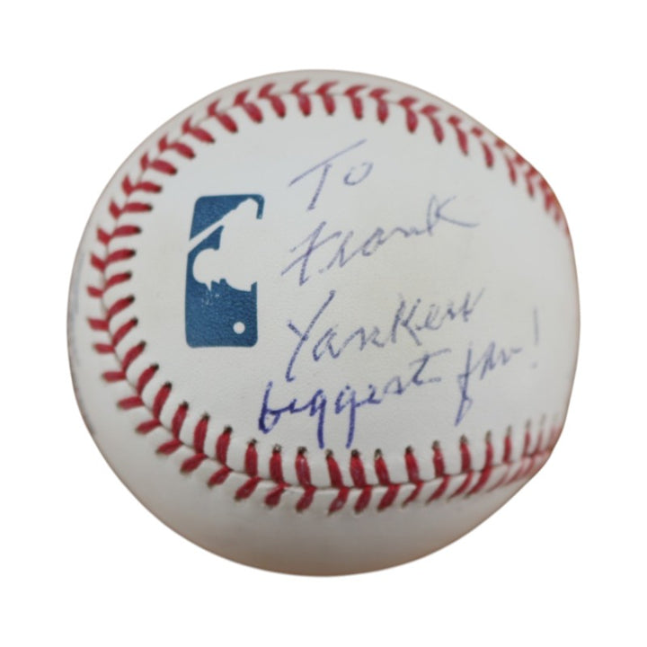 Tommy John New York Yankees Autographed Personalized OMLB Baseball JSA COA