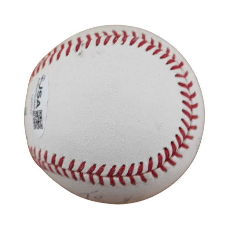 Tommy John New York Yankees Autographed Personalized OMLB Baseball JSA COA