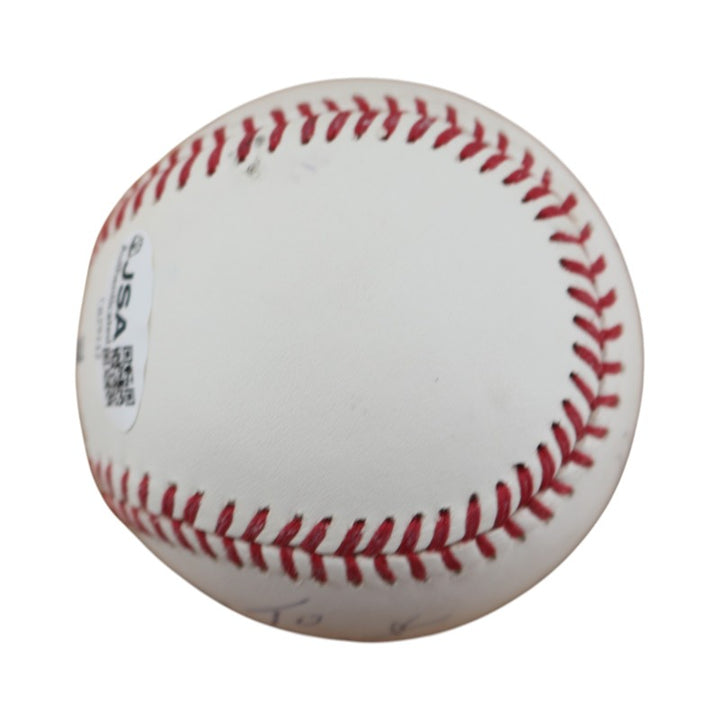 Tommy John New York Yankees Autographed Personalized OMLB Baseball JSA COA