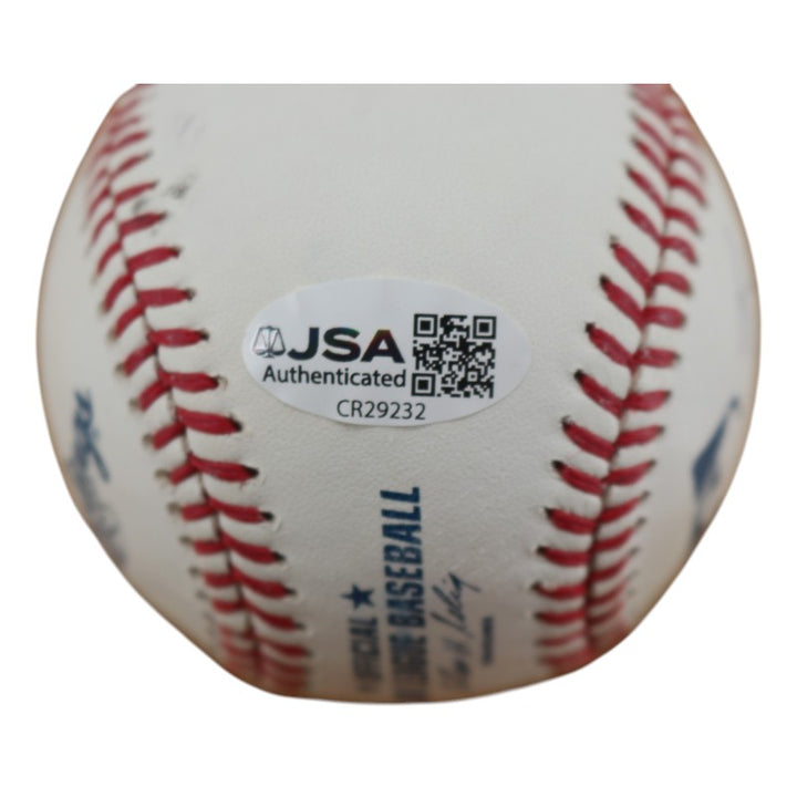 Tommy John New York Yankees Autographed Personalized OMLB Baseball JSA COA