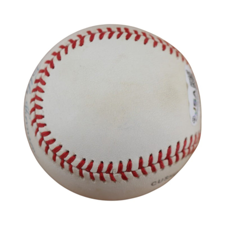 Bobby Thomson Ralph Branca Giants Dual Signed ONL Baseball JSA COA