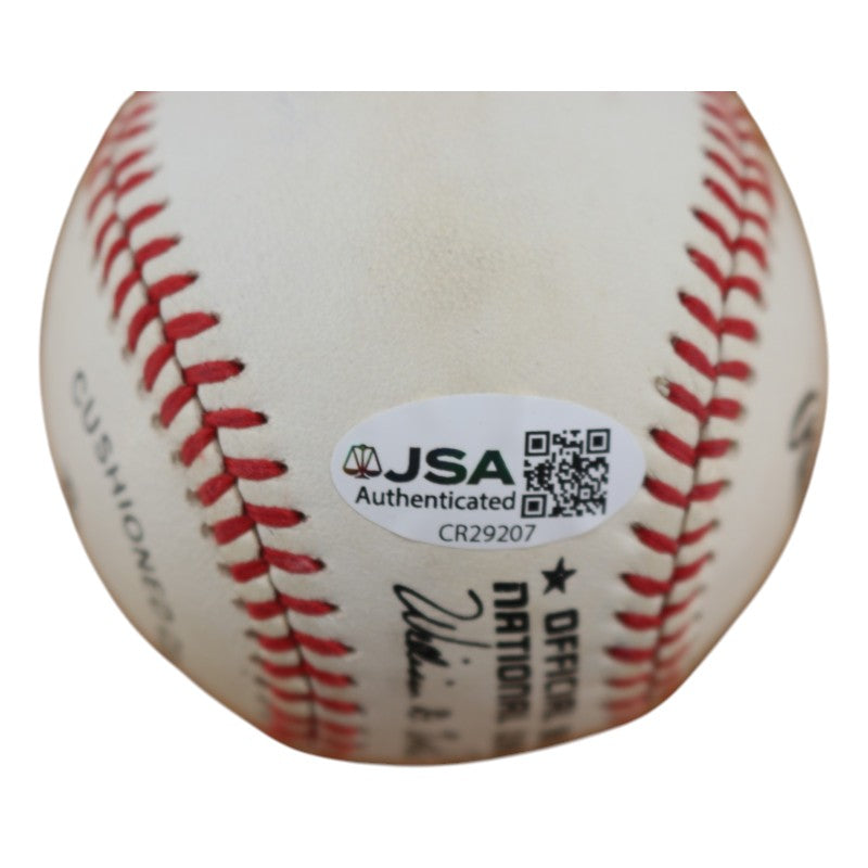 Bobby Thomson Ralph Branca Giants Dual Signed ONL Baseball JSA COA