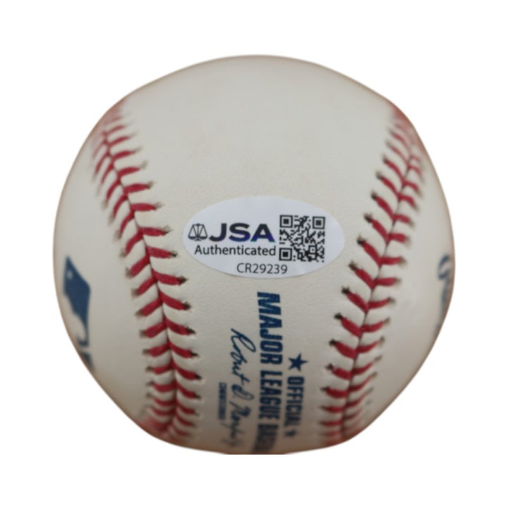 Jeff Nelson New York Yankees Autographed Inscribed OMLB Baseball JSA COA