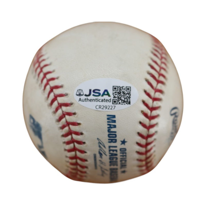 Johnny Damon New York Yankees Autographed OMLB Baseball JSA COA