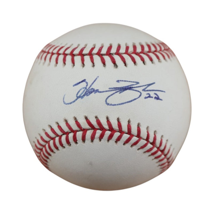 Homer Bush New York Yankees Autographed OMLB Baseball JSA COA