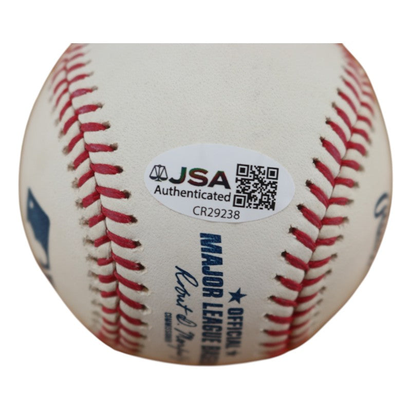 Homer Bush New York Yankees Autographed OMLB Baseball JSA COA