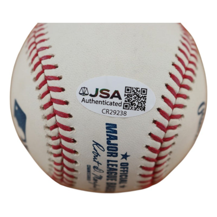 Homer Bush New York Yankees Autographed OMLB Baseball JSA COA