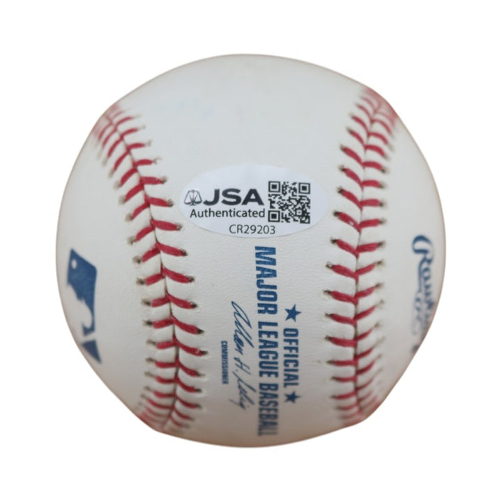 Roy White New York Yankees Autographed OMLB Baseball JSA COA