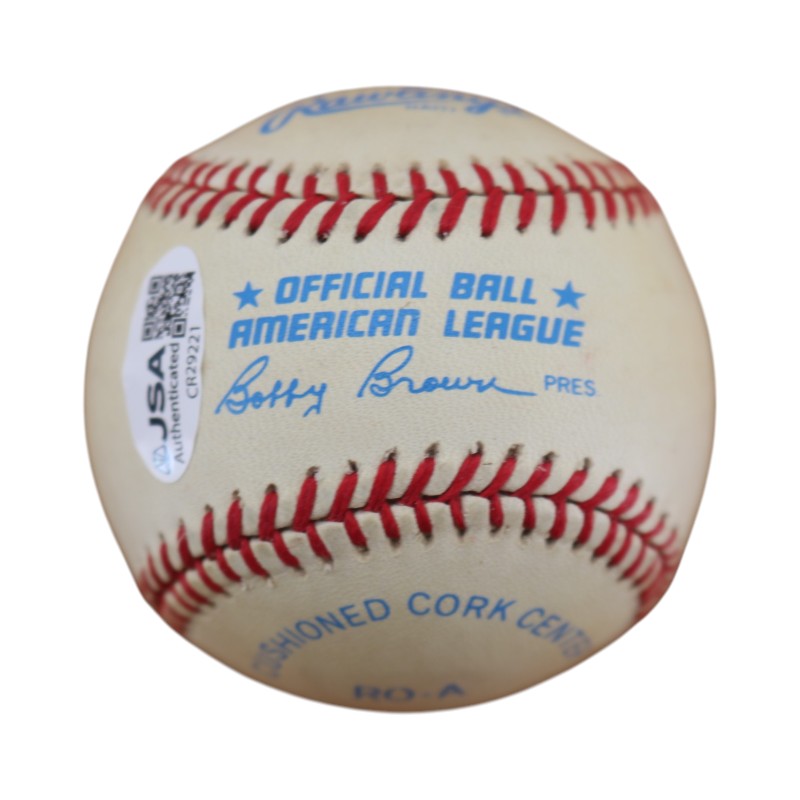 Bobby Murcer New York Yankees Autographed OAL Baseball JSA COA